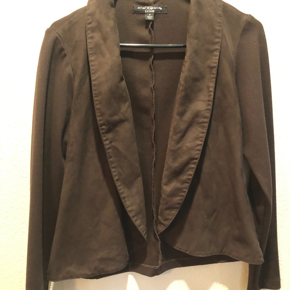 Women's Sharagano Suede and Stretch Fabric Jacket